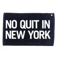 No Quitting In New York Grommeted Golf Towel