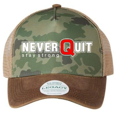 Never Quit Stay Strong Legacy Tie Dye Trucker Hat