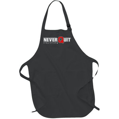 Never Quit Stay Strong Full-Length Apron With Pockets