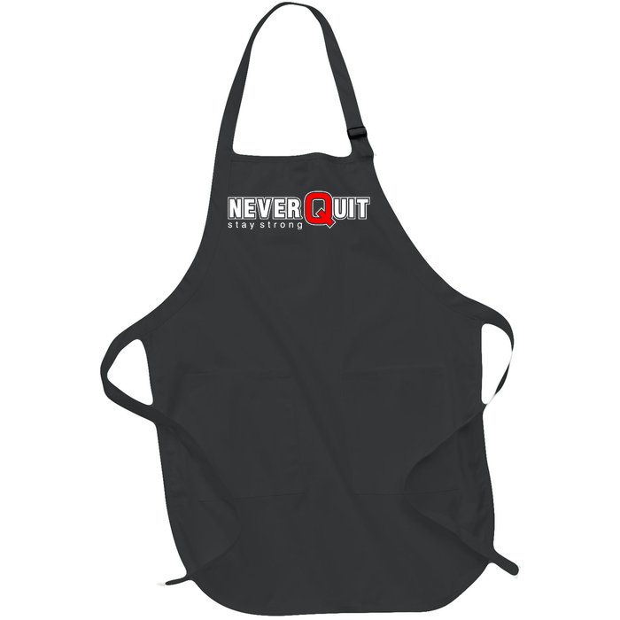 Never Quit Stay Strong Full-Length Apron With Pockets