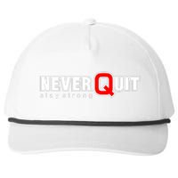 Never Quit Stay Strong Snapback Five-Panel Rope Hat