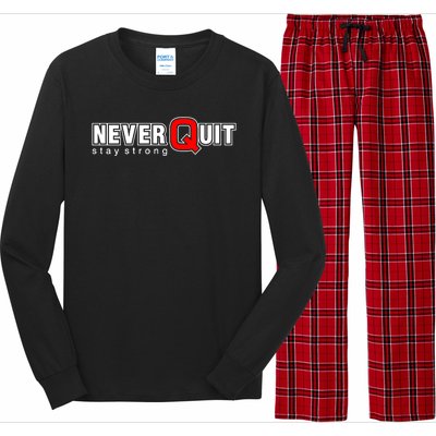 Never Quit Stay Strong Long Sleeve Pajama Set