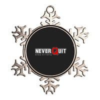 Never Quit Stay Strong Metallic Star Ornament