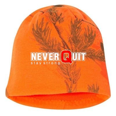 Never Quit Stay Strong Kati - Camo Knit Beanie