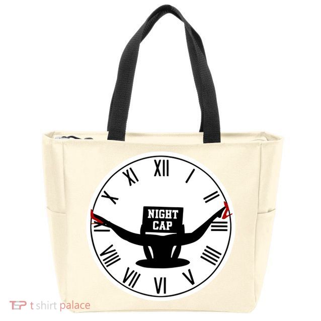 Nightcap Quarter To Three Zip Tote Bag