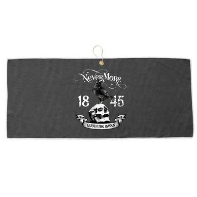 N.E.V.E.R.M.O.R.E Quote The Raven Edgar Allan Poe Large Microfiber Waffle Golf Towel