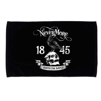 N.E.V.E.R.M.O.R.E Quote The Raven Edgar Allan Poe Microfiber Hand Towel