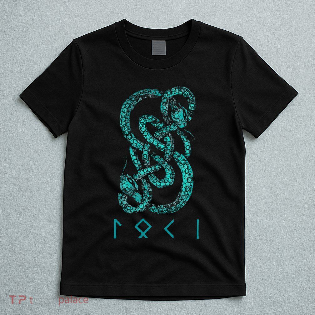 Norse Runes And Snake Nordic Norse Mythology T-Shirt