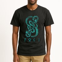 Norse Runes And Snake Nordic Norse Mythology Tall T-Shirt