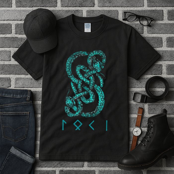 Norse Runes And Snake Nordic Norse Mythology Tall T-Shirt