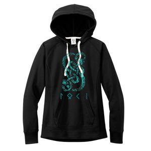 Norse Runes And Snake Nordic Norse Mythology Women's Fleece Hoodie