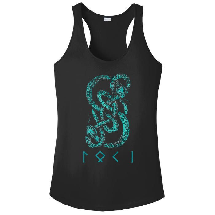 Norse Runes And Snake Nordic Norse Mythology Ladies PosiCharge Competitor Racerback Tank