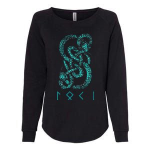 Norse Runes And Snake Nordic Norse Mythology Womens California Wash Sweatshirt