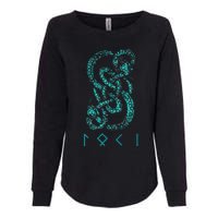 Norse Runes And Snake Nordic Norse Mythology Womens California Wash Sweatshirt