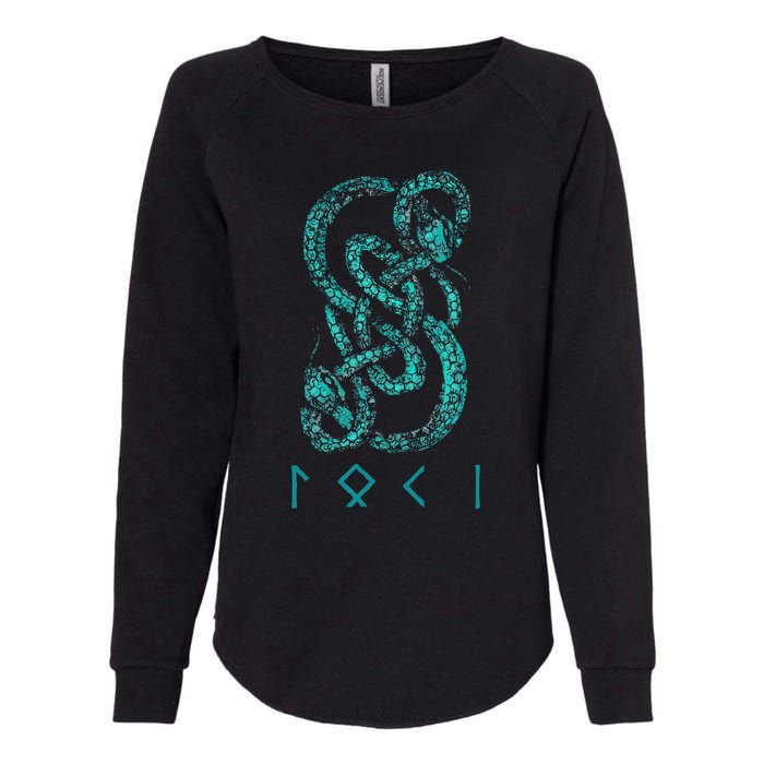 Norse Runes And Snake Nordic Norse Mythology Womens California Wash Sweatshirt