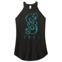 Norse Runes And Snake Nordic Norse Mythology Women's Perfect Tri Rocker Tank