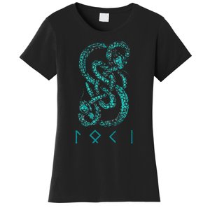 Norse Runes And Snake Nordic Norse Mythology Women's T-Shirt