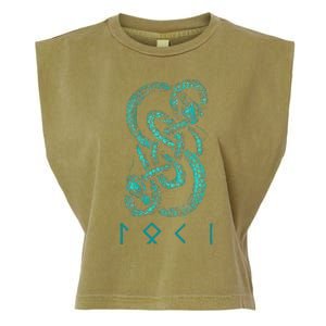 Norse Runes And Snake Nordic Norse Mythology Garment-Dyed Women's Muscle Tee