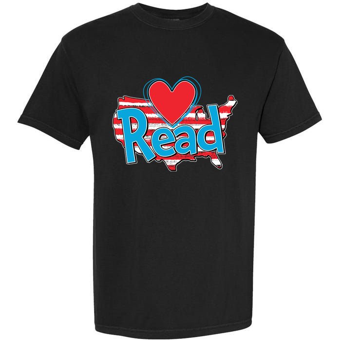 National Read America Reading Book Lover Garment-Dyed Heavyweight T-Shirt
