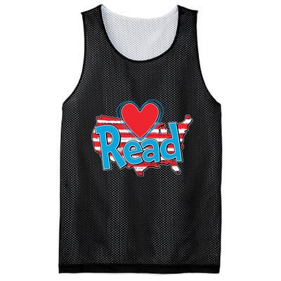 National Read America Reading Book Lover Mesh Reversible Basketball Jersey Tank