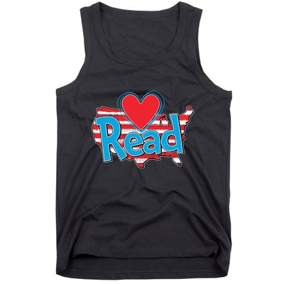 National Read America Reading Book Lover Tank Top