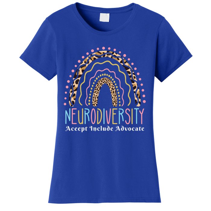 Neurodiversity Rainbow Accept Advocate Love Autism Awareness Gift Women's T-Shirt