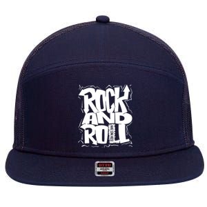 Noisy Rock And Roll 7 Panel Mesh Trucker Snapback Hat