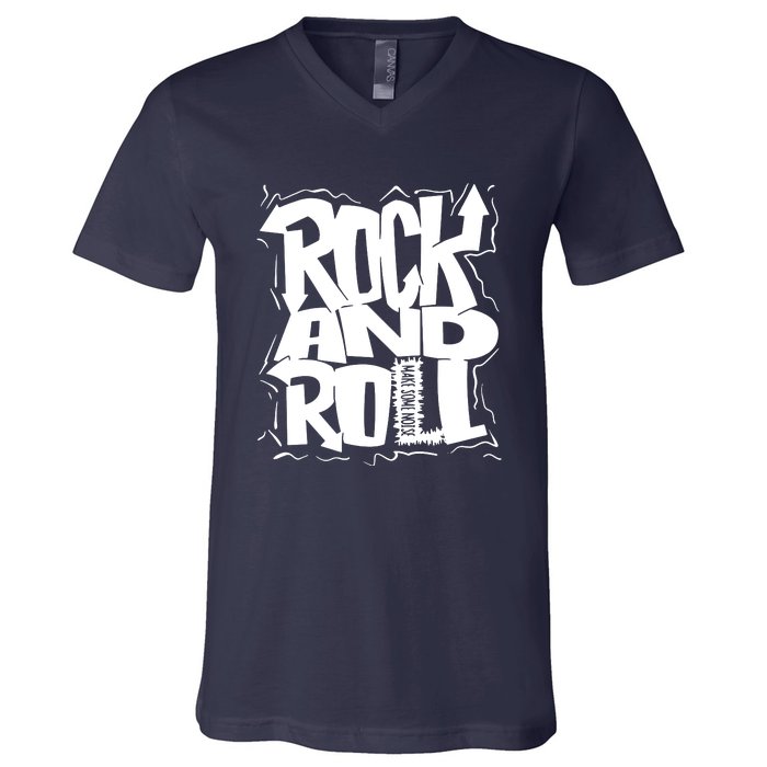 Noisy Rock And Roll V-Neck T-Shirt