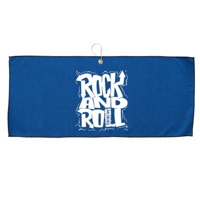 Noisy Rock And Roll Large Microfiber Waffle Golf Towel