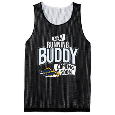 New Running Buddy Coming Soon Baby Pregnancy Announcement Mesh Reversible Basketball Jersey Tank