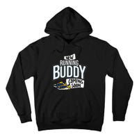 New Running Buddy Coming Soon Baby Pregnancy Announcement Tall Hoodie