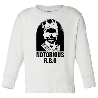 Notorious R B G Rbg Ruth Bader Ginsburg Feminist Political Gift Toddler Long Sleeve Shirt