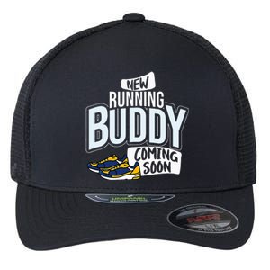 New Running Buddy Coming Soon Baby Flexfit Unipanel Trucker Cap