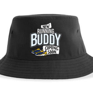 New Running Buddy Coming Soon Baby Sustainable Bucket Hat