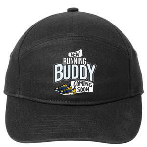 New Running Buddy Coming Soon Baby 7-Panel Snapback Hat