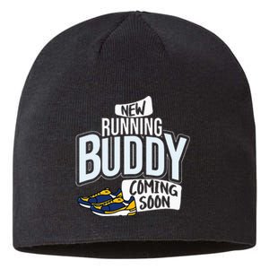 New Running Buddy Coming Soon Baby Sustainable Beanie