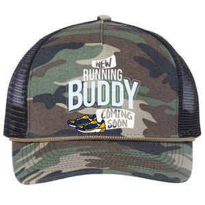 New Running Buddy Coming Soon Baby Retro Rope Trucker Hat Cap