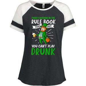 Nothing Rule Book Play Drunk Design St Patricks Basketball Gift Enza Ladies Jersey Colorblock Tee