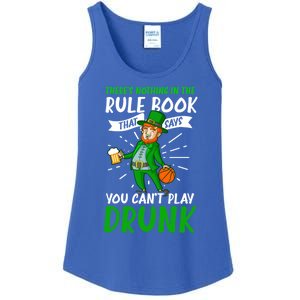 Nothing Rule Book Play Drunk Design St Patricks Basketball Gift Ladies Essential Tank