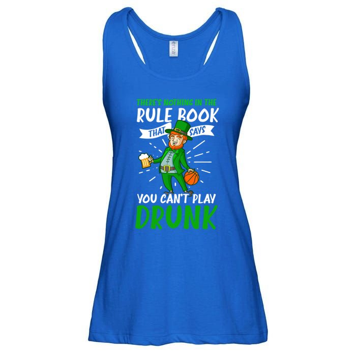 Nothing Rule Book Play Drunk Design St Patricks Basketball Gift Ladies Essential Flowy Tank