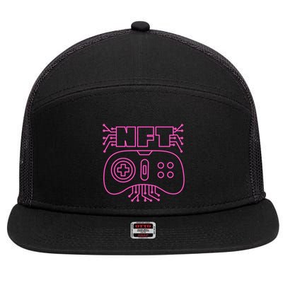 NFT Retro Controller 7 Panel Mesh Trucker Snapback Hat