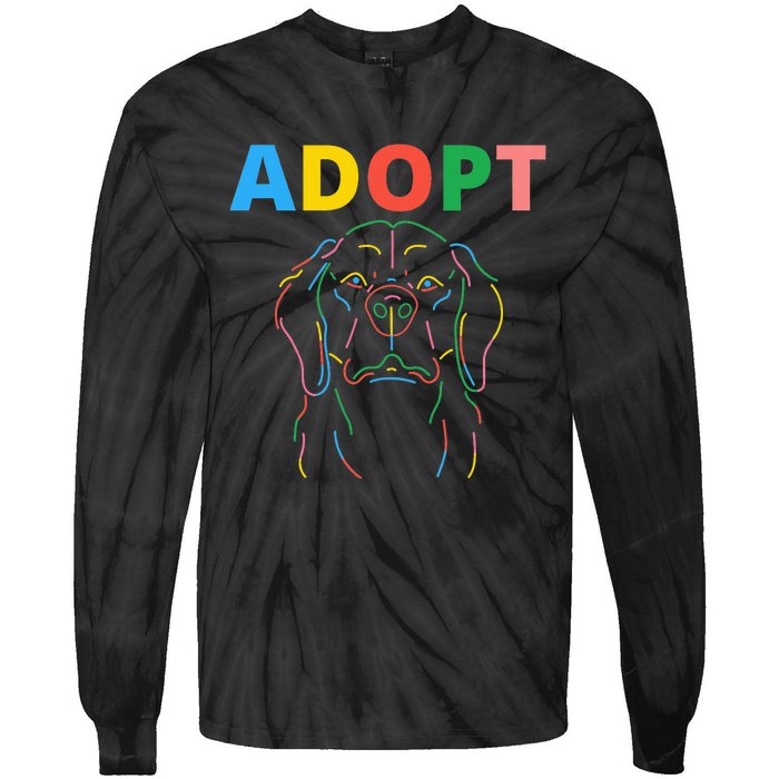 National Rescue Dog Day Dog Lovers Tie-Dye Long Sleeve Shirt