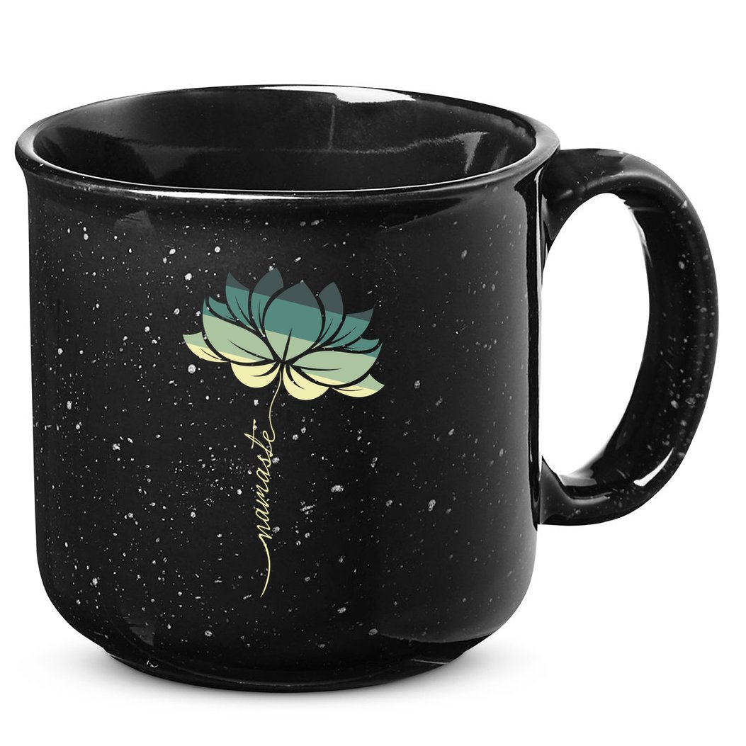 Namaste Rainbow Dala Flower Meditation Yoga Gift 15oz Campfire Ceramic Mug