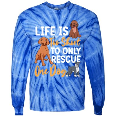 National Rescue Dog Day Animal Rights Dog Lovers Cool Gift Tie-Dye Long Sleeve Shirt