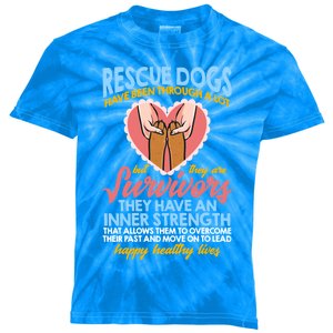 National Rescue Dog Day And Dog Shelter Employee Gift Kids Tie-Dye T-Shirt