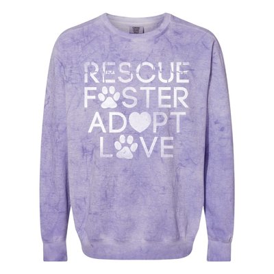 National Rescue Dog Theme Day Design For Dog Owner And Lover Gift Colorblast Crewneck Sweatshirt