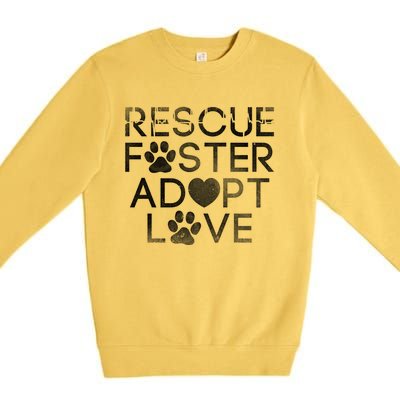 National Rescue Dog Theme Day Design For Dog Owner And Lover Gift Premium Crewneck Sweatshirt