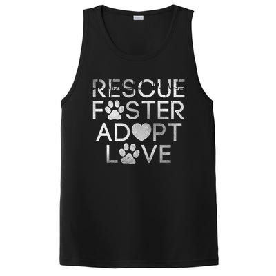 National Rescue Dog Theme Day Design For Dog Owner And Lover Gift PosiCharge Competitor Tank