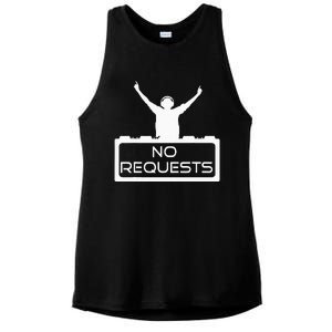 No Requests DJ Cool DJ Gear Music DJ S Deejay Ladies PosiCharge Tri-Blend Wicking Tank