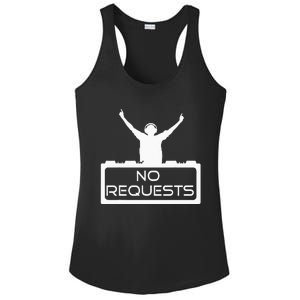 No Requests DJ Cool DJ Gear Music DJ S Deejay Ladies PosiCharge Competitor Racerback Tank